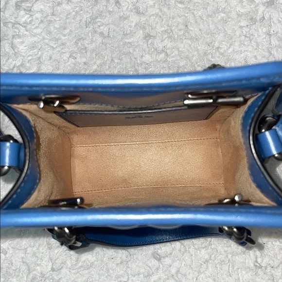 Gucci GG Aria Marmont Matelasse Quilted 2-Way Crossbody Shoulder Bag Blue 696123 - Picture 10 of 16